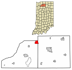 Marshall County and Starke County Indiana Incorporated and Unincorporated areas Koontz Lake Highlighted 1840464